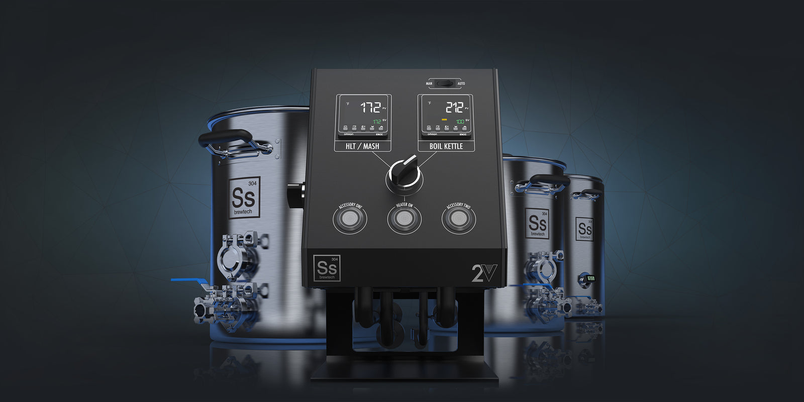 Ss Brewtech eBrewing (Electric Beer Brewing) equipment.  Designed for Home and Nano Brewing, featuring an eController and eKettles, available in 10 and 20 gallon versions.