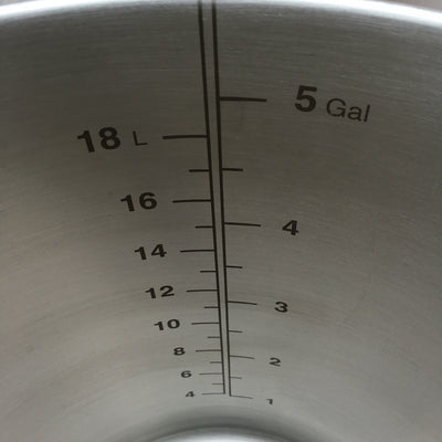 Ss Brew Kettle 5.5 gallon etched gallon markings Ss Brewtech