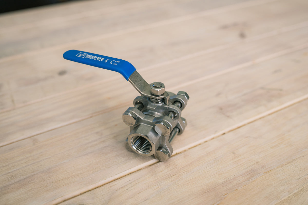 Ball Valve 1/2&quot; - 3 pc Stainless Steel
